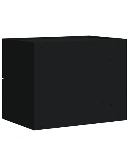 Comodino a Muro Nero 45x30x35 cm