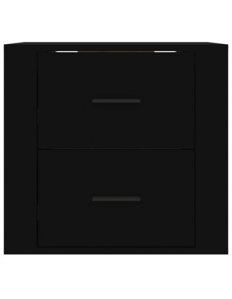 Comodino a Muro Nero 50x36x47 cm