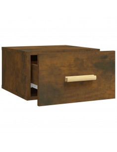 Comodino a Muro Rovere Fumo 35x35x20 cm
