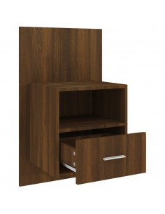 Comodino a Muro Rovere Marrone