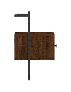 Comodino a Muro Rovere Marrone 35x30x51 cm Legno Multistrato