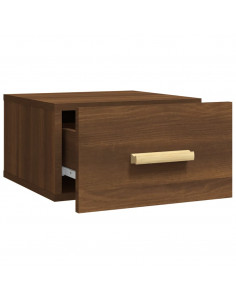 Comodino a Muro Rovere Marrone 35x35x20 cm