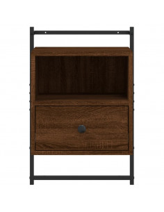 Comodino a Muro Rovere Marrone 40x30x61 cm Legno Multistrato