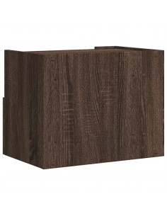 Comodino a Muro Rovere Marrone 45x30x35 cm