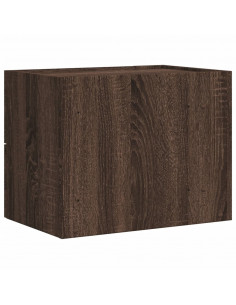 Comodino a Muro Rovere Marrone 45x30x35 cm