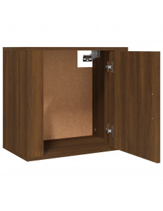 Comodino a Muro Rovere Marrone 50x30x47 cm