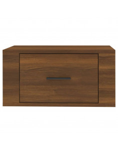 Comodino a Muro Rovere Marrone 50x36x25 cm