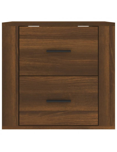 Comodino a Muro Rovere Marrone 50x36x47 cm