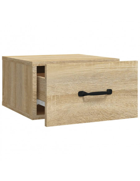 Comodino a Muro Rovere Sonoma 35x35x20 cm
