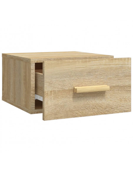 Comodino a Muro Rovere Sonoma 35x35x20 cm