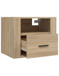Comodino a Muro Rovere Sonoma 50x36x40 cm