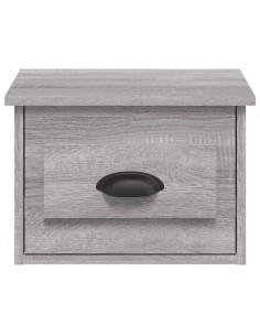 Comodino a Parete Grigio Sonoma 41,5x36x28 cm