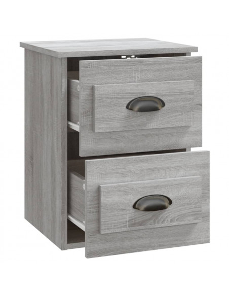Comodino a Parete Grigio Sonoma 41,5x36x53 cm