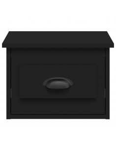 Comodino a Parete Nero 41,5x36x28 cm