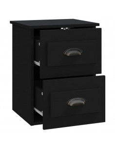 Comodino a Parete Nero 41,5x36x53 cm