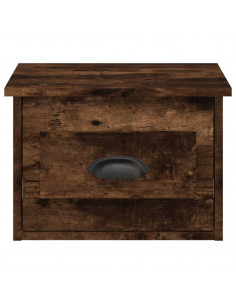 Comodino a Parete Rovere Fumo 41,5x36x28 cm