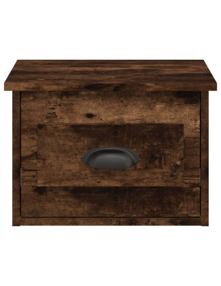 Comodino a Parete Rovere Fumo 41,5x36x28 cm