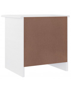 Comodino ALTA Bianco 41x35x41 cm in Legno Massello di Pino