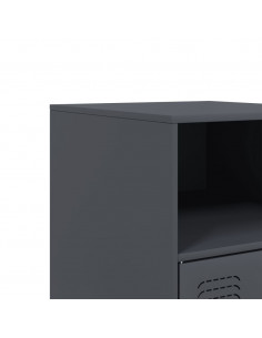 Comodino Antracite 34,5x39x62 cm in Acciaio
