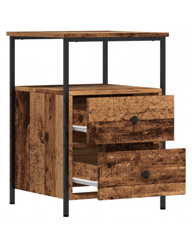 Comodini Legno Antico 2 pz 34x35,5x50 cm in Legno Multistrato