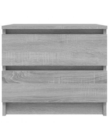 Comodini Grigio Sonoma 2 pz 50x39x43,5 cm in Legno Multistrato