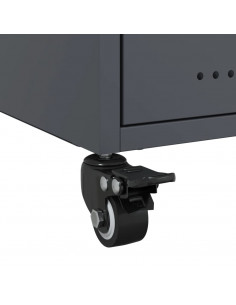 Comodino Antracite 36x39x43,5 cm in Acciaio