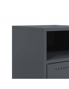 Comodino Antracite 36x39x59 cm in Acciaio