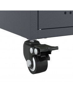 Comodino Antracite 36x39x59 cm in Acciaio