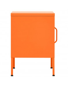 Comodino Arancione 35x35x51 cm in Acciaio