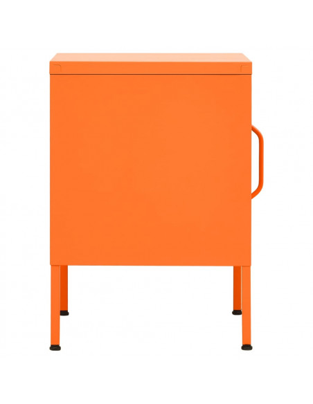 Comodino Arancione 35x35x51 cm in Acciaio
