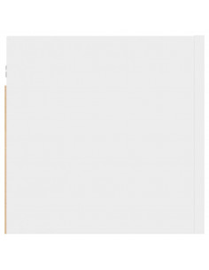 Comodino Bianco 30,5x30x30 cm in Truciolato