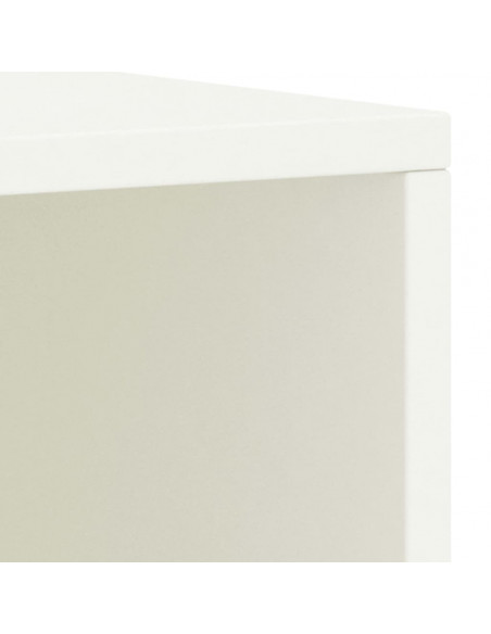 Comodino Bianco 35x30x40 cm in Legno Massello di Pino