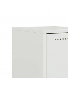 Comodino Bianco 36x39x43,5 cm in Acciaio