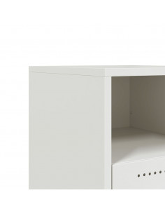 Comodino Bianco 36x39x43,5 cm in Acciaio