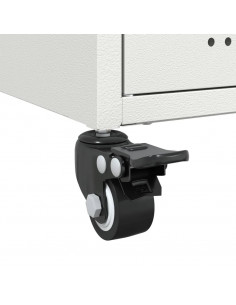 Comodino Bianco 36x39x59 cm in Acciaio