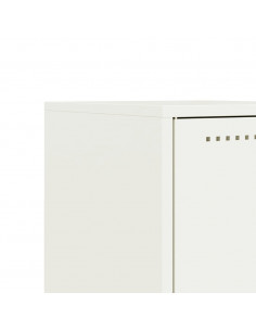 Comodino Bianco 36x39x60,5 cm in Acciaio