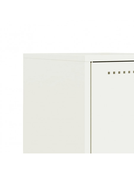 Comodino Bianco 36x39x60,5 cm in Acciaio