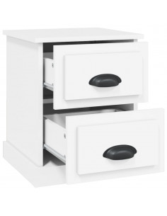 Comodino Bianco 39x39x47,5 cm in Legno Multistrato