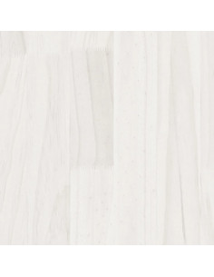 Comodino Bianco 40x29,5x64 cm in Legno Massello di Pino