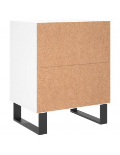 Comodino Bianco 40x30x50 cm in Legno Multistrato