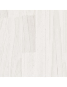 Comodino Bianco 40x31x40 cm in Legno Massello di Pino