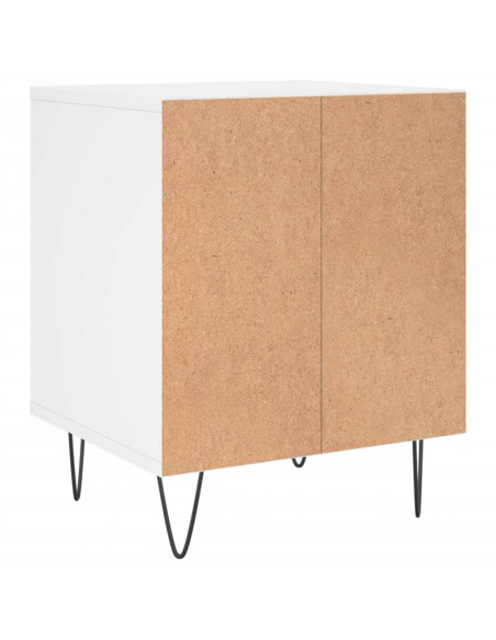 Comodino Bianco 40x35x50 cm in Legno Multistrato
