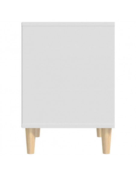 Comodino Bianco 40x35x50 cm in Legno Multistrato