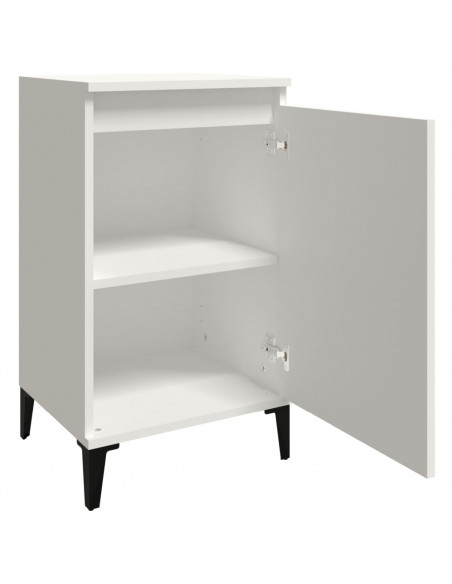 Comodino Bianco 40x35x70 cm in Legno Multistrato