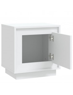 Comodino Bianco 44x35x45 cm in Legno Multistrato