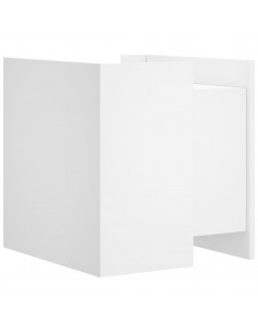 Comodino Bianco 45x50x50 cm in Truciolato