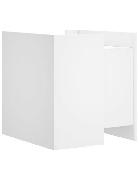 Comodino Bianco 45x50x50 cm in Truciolato
