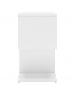 Comodino Bianco 50x30x51,5 cm in Legno Multistrato