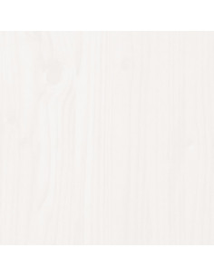 Comodino Bianco 79,5x38x65,5 cm in Legno Massello di Pino