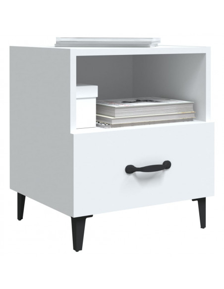 Comodino Bianco in Legno Multistrato